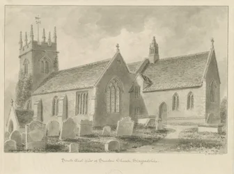 Sandon Church: seepiapiirros, 1841