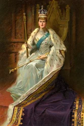 Mary of Teck, Yhdistyneen kuningaskunnan George V:n kuningatar puoliso, 1911.