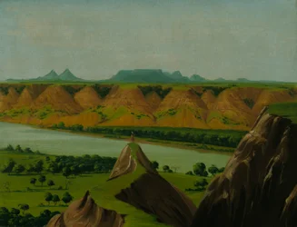 Big Bend Missourin yläjuoksulla, 1900 mailia St. Louisin yläpuolella.