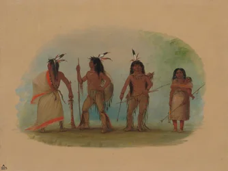 Neljä Apachee-intiaania, 18551869.