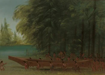 Kanootin vesillelasku - Nayas Indians, 18551869.
