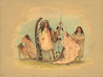 Mandanin sotapäällikkö suosikkivaimonsa kanssa, 18611869.