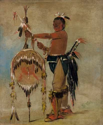 Pash-ee-pa-hó, pieni puukotuspäällikkö, kunnianarvoisa Saukin päällikkö, 1835.