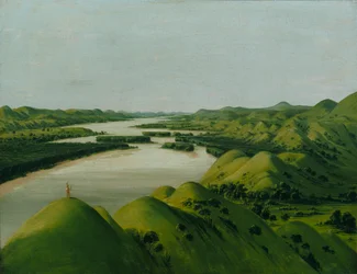 River Bluffs, 1320 mailia St. Louisin yläpuolella, 1832.