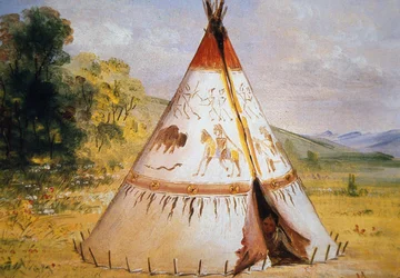 Crow-heimon tiipii, noin 1850
