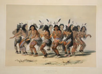 The Bear Dance, pubi. 1845 värilitografia.
