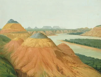 Näkymä Ylä-Missourin Big Bendissä, 1832.