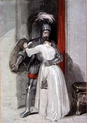 Lady and Knight (akvarelli)