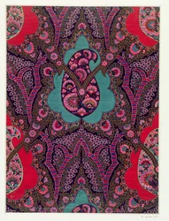 Kangassuunnittelu Paisley Shawlsille, n. 1871