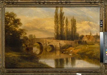 Fittleworth Old Mill and Bridge, Rother, Sussex, 1880