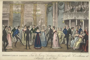 Juhlasali, "Life in London, etc.", kirjoittanut Pierce Egan