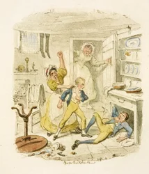 Kuvitus elokuvaan "Oliver Twist"