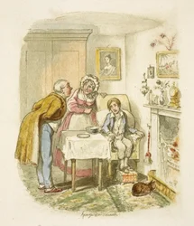 Kuvitus elokuvaan "Oliver Twist"