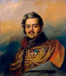 Denis Davydov, venäläinen sotilas ja runoilija, v. 1828.