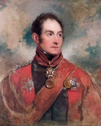 Kenraaliluutnantti Sir Edward Barnesin muotokuva, brittiläinen sotilas, 1818