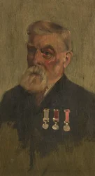 J. C. Miltonin muotokuva, 3., n. 1920 (öljy paneelissa)