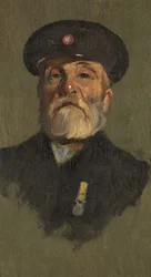 Muotokuva J. Lasburysta, R.M.L.I., n. 1920 (öljy paneelille)