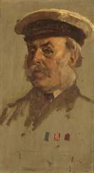 J. Pricen muotokuva, 28. s. 1920 (öljy paneelissa)