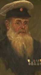 Muotokuva J. Wilsonista, R.M.A., n. 1920 (öljy paneelille)