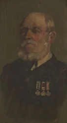 Muotokuva T. Greenistä, R.A., c. 1920 (öljy paneelissa)