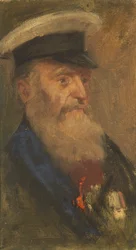 W. Barnesin muotokuva, 97. v. 1920 (öljy paneelissa)
