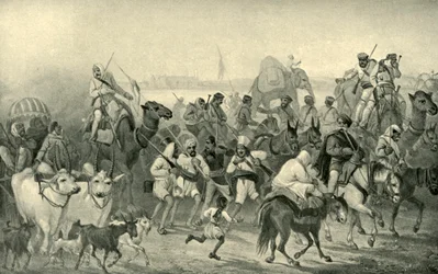Native Auxiliaries Hurrying to Delhi, 1850-luku, 1901.