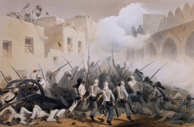 Delhin myrsky 1857, kampanjasta Intiassa 1857-58 suuren kapinan tapahtumarikkaan aikana tehdyistä piirustuksista, jotka havainnollistavat Delhiä ja sen lähialueita edeltäviä sotatoimia, e.