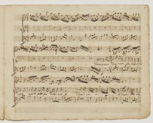 Tule oi rakas kuka ilman ydintään, f.7r kappaleesta "Aditionall [sic] songs for Rinaldo", n.1717