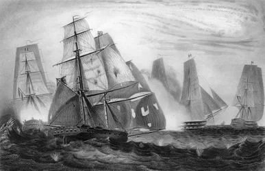 Kapteeni Charles Napierin peloton käytös, 15. huhtikuuta 1809 c1857.