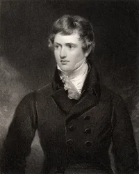 Edward George Geoffrey Smith Stanley, kaiverrettu H. Robinson, National Portrait Gallerysta, osa V, julkaistu noin 1835