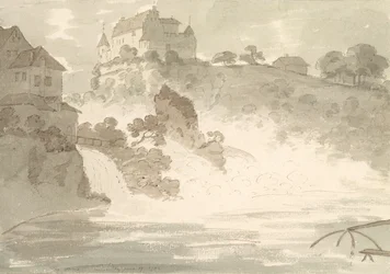 Schauffhausenin putoukset, 1782 (grafiitti, tussi ja tussi paperille).