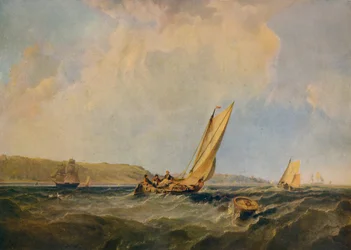 Blowing Hard-Off Cowes, 1834