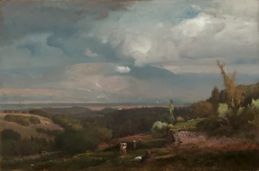 Lähestymme myrskyä Alban Hillsiltä, 1871.
