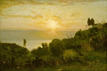 Lake Albano, auringonlasku, n. 1874.