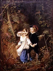 Babes in the Wood tai Lost Children (öljy kankaalle)