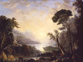 Sävellys, italialainen maisema, 1846.