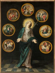 Seurakuntakirkko (Parish Church Our Lady). Sisustus. maalaus.
