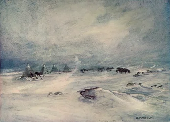 Blizzard on the Barrier, c1908, 1909.