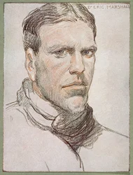 Tohtori Eric Marshallin (1879-1963) muotokuva Sir Ernest Shackletonin (1874-1922) "Antarktiksen sydämestä" n. 1909