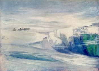 The Depot Party amongst Crevasses, c1908, 1909.
