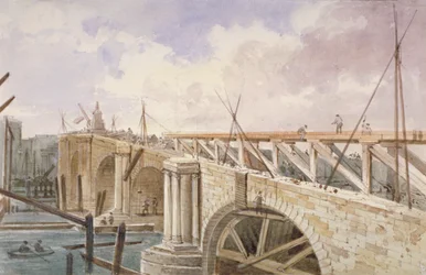 Blackfriars Bridgen purkutyöt 1864