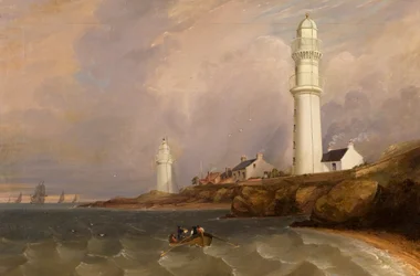 Majakat – West Lights, Tayport, n. 1840 (öljy kankaalle)