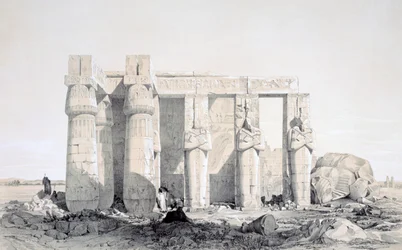 Ramseion, Luxor, Egypti, 1800-luku