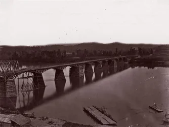 Silta Tennessee-joen yli Chattanoogassa, n. 1864.