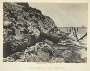 Näkymä Fort Sumpterin ulkopuolelta, 1866.
