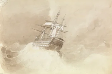 HMS "Trafalgar" menettää peräsinpäänsä koillisessa myrskyssä Maltan edustalla.
