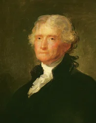Thomas Jeffersonin muotokuva Gilbert Stuartin (1755-1828) maalauksen jälkeen
