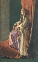 Turkkilainen tyttö, 1853 (wc vartalovärillä paperilla)