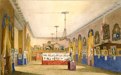 Näyttely vanhassa kaupungintalossa Oxfordissa, 1854
