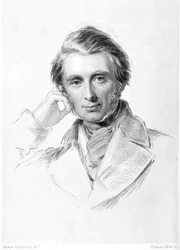 Francis Hollin (1815-84) kaivertama John Ruskinin (1819-1900) muotokuva